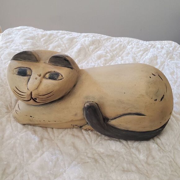 Hand Carve Wood Cat - Picture 10 of 10